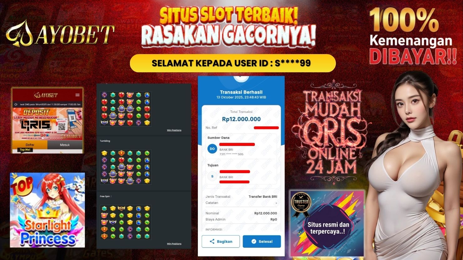 AYOBET JACKPOT SLOT STARLIGHT PRINCESS